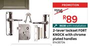 Fort Knock 2 Lever Lockset With Chrome Plated Handles 81438734