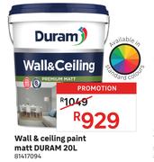 Duram Wall & Ceiling Matt Paint 81417094-20L