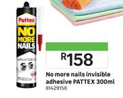 Pattex No More Nails Invisible Adhesive 81429158-300ml