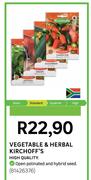 Kirchoff's Vegetable & Herbal Seeds