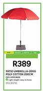 Poly Cotton 200cm Patio Umbrella 200g