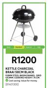 Kettle Braai Charcoal Black 58cm