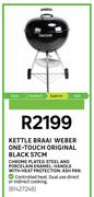 Weber Kettle Braai One Touch Original Black 75cm