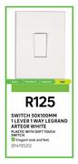 Legrand 1 Lever 1 Way Arteor Switch 50x100mm