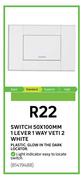 Veti 2 White 1 Lever 1 Way Switch 50x100mm