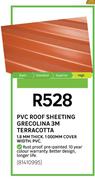 PVC Roof Sheeting Grecolina 3M Terracota
