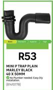 Marley Black Mini P Trap Plain 40x50mm