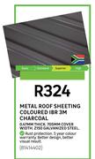 Metal Roof Sheeting Coloured IBR 3M Charcoal