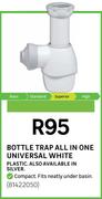 Universal White Bottle Trap All In One 