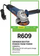 Dexter Grinder 115mm 750W
