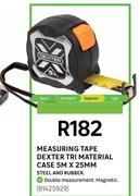 Dexter Measuring Tape Tri Material Case 5m x 25mm