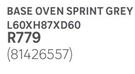 Base Oven Sprint Grey L60XH87XD60