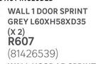 Wall 1 Door Sprint L60XH58XD35 (x2)