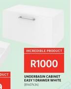 Underbasin Cabinet Easy 1 Drawer White