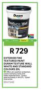 Duram Texture Wall Exterior Fine Textured paint (White & Standard Colours)-20Ltr