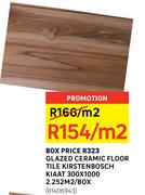 Kirstenbosch Kiaat Glazed Ceramic Floor Tile 300x1000-Per Sqm