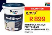 Duram Interior/Exterior Wall Sheen White Paint-20Ltr