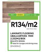 Ubala Artens 7mm Laminate Flooring-Per Sqm