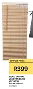 Wood Natural Venetian Blind 40x130cm