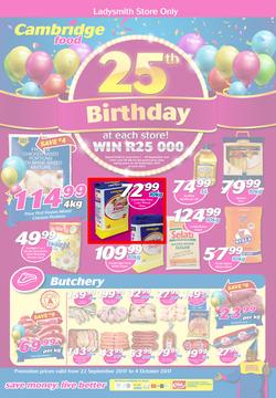 Cambridge Food Ladysmith : 25th Birthday (22 Sep - 4 Oct 2017), page 1