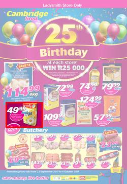 Cambridge Food Ladysmith : 25th Birthday (22 Sep - 4 Oct 2017), page 1