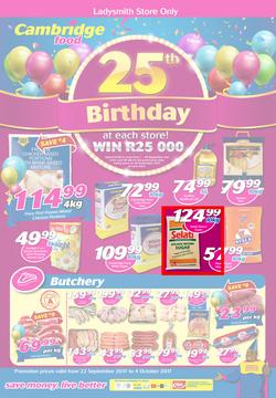Cambridge Food Ladysmith : 25th Birthday (22 Sep - 4 Oct 2017), page 1