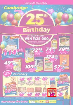 Cambridge Food Ladysmith : 25th Birthday (22 Sep - 4 Oct 2017), page 1