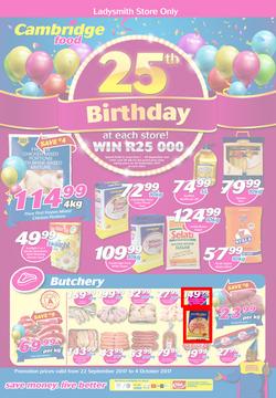 Cambridge Food Ladysmith : 25th Birthday (22 Sep - 4 Oct 2017), page 1