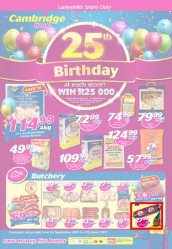 Cambridge Food Ladysmith : 25th Birthday (22 Sep - 4 Oct 2017), page 1