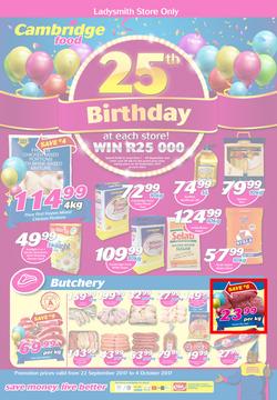 Cambridge Food Ladysmith : 25th Birthday (22 Sep - 4 Oct 2017), page 1