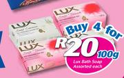 Lux Bath Soap Assorted-4X100gm