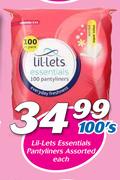 Lil-Lets Essentials Pantyliners Assorted 100's