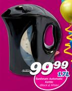 Sunbeam 1.7Ltr Automatic Kettle Black & White