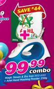 Magic Steam & Dry Iron MSI-600 + Ariel Hand Washing Powder 250gm Combo