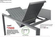 Naterial Dining Table Aluminium With Butterfly Extension Idaho Dark Grey 149cm x 97/149cm 81467218