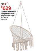 Outdoor Hammock Fringe Natural In Poly Cotton Rope Dia 82cm 81455654