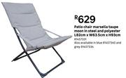 Patio Chair Marsella Taupe Moon In Steel & Polyester L82cm x W63.5cm x H93cm 81457331