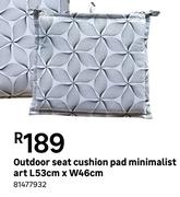 Outdoor Seat Cushion Pad Minimalist Art L53cm x W46cm 81477932
