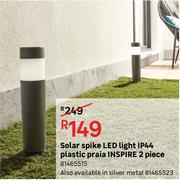 Solar Spike LED Light IP44 Plastic Praia Inspire 2 Piece 81465515