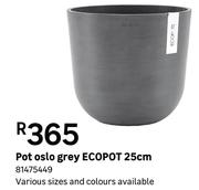 Pot Oslo Grey Ecopot 25cm 81475449