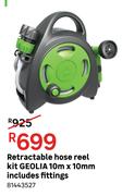 Geolia Retractable Hose Reel Kit 10m x 10mm (Includes Fitting) 81443527