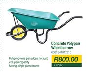 Lasher Concrete Polypan Wheelbarrow
