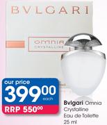 Bvlgari Omnia Crystalline Eau De Parfum-25Ml Each