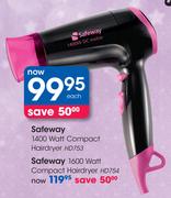 Safeway 1600W Compact Hairdryer-HD754