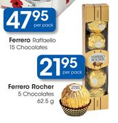 Ferrero Rocher 5 Chocolates-62.5g Per Pack