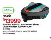 Gardena Robotic Lawn Mower Sileno City Bluetooth 2200W 300Sqm 81442156