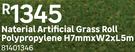 Naterial Artificial Grass Roll Polypropylene H7mm x W2 x L5m 81401346