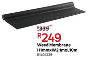 Weed Membrane H1mm x W2.1m x L10m 81401339