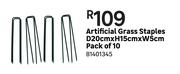 Artificial Grass Staples D20cm x H15cm x W5cm Pack Of 10 81401345