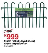 Storm Picket Lawn Fencing Green 1m Pack Of 10 81455560